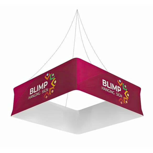 Blimp Square 10 ft Hanging Fabric Display