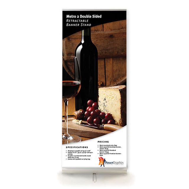 Metro Double Two Sided Roll Up Banner Stand