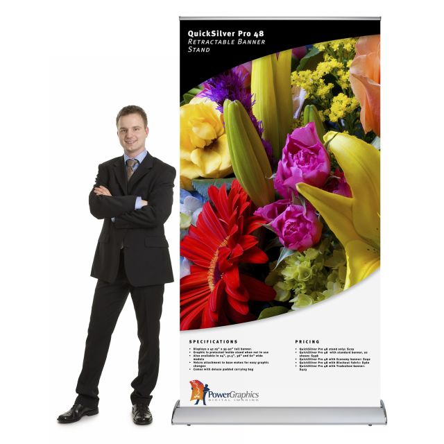QuickSilver Pro 48 retractable banner stand