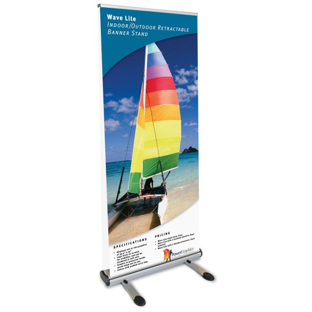 Wave Lite Double Sided Retractable Outdoor Banner Stand