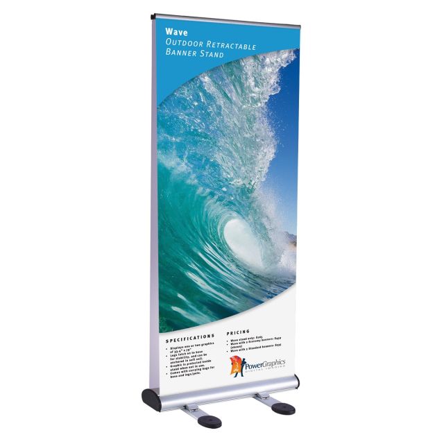 Wave Double Sided Retractable Outdoor Banner Stand